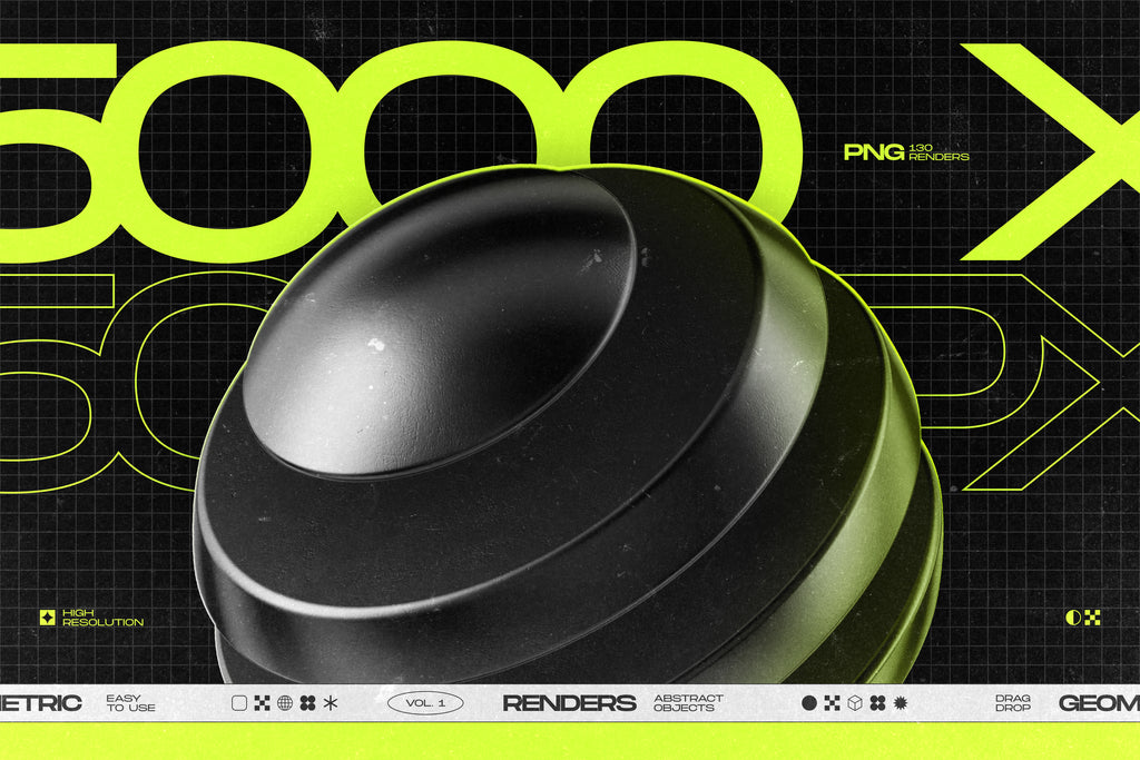 130 Black 3D Elements Collection Vol.1 - by Samolevsky