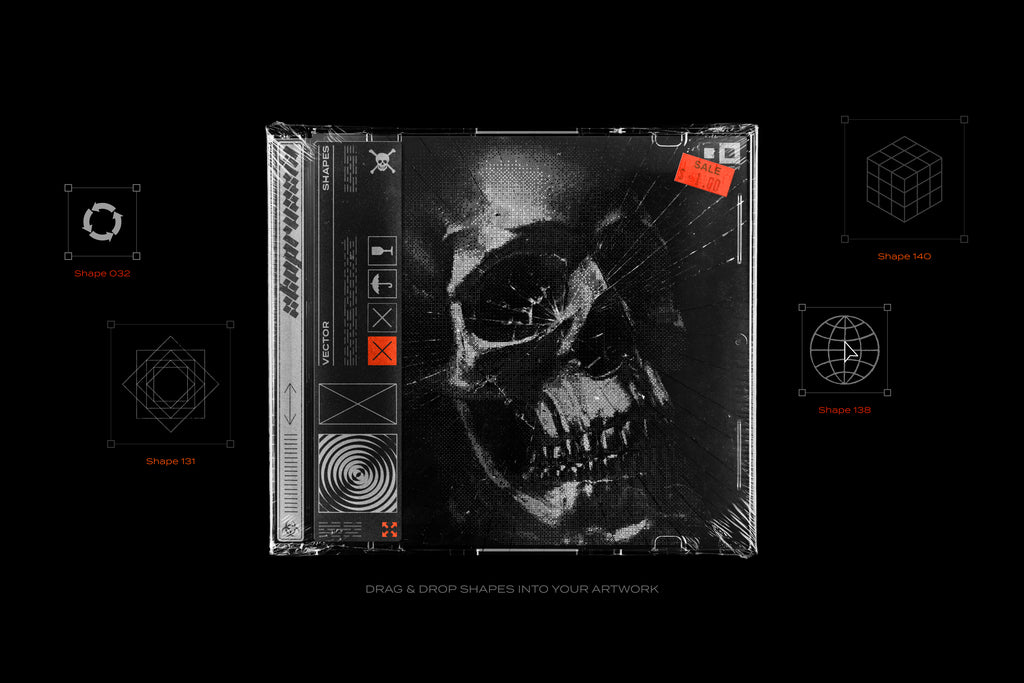 150 Geometric Shapes With Distressed Edges - by Samolevsky