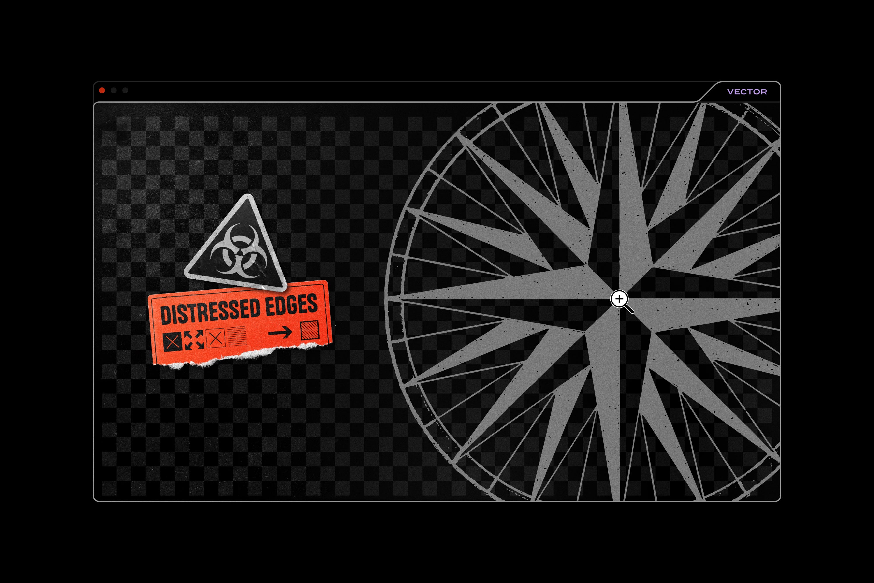 150 Geometric Shapes With Distressed Edges - by Samolevsky