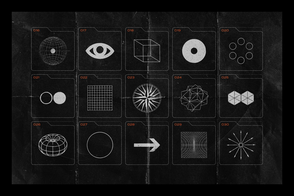 150 Geometric Shapes With Distressed Edges - by Samolevsky