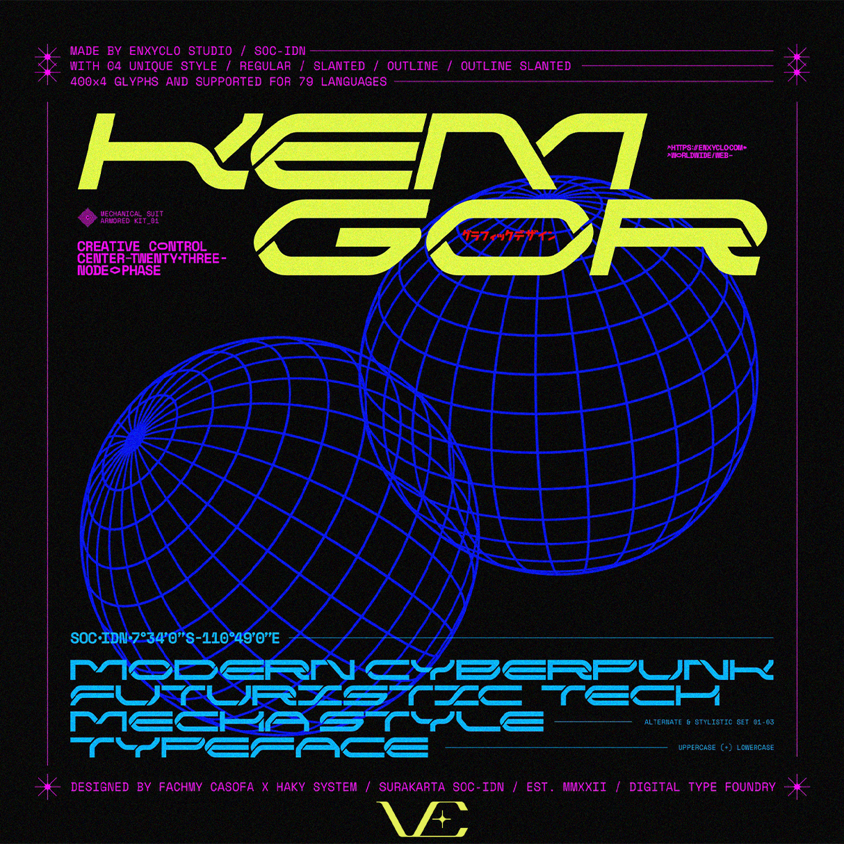 NCL KEMGOR • Cyberpunk Typeface