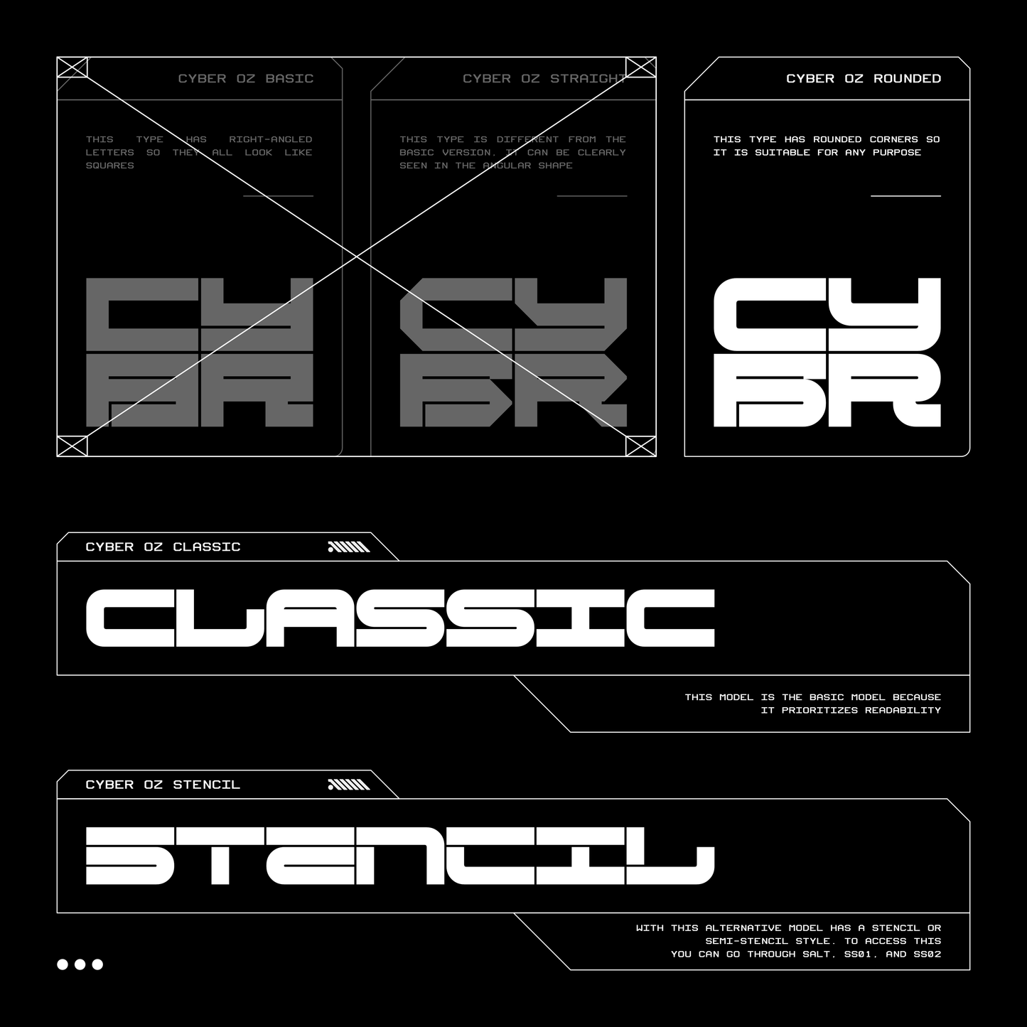 CYBER OZ • ROUNDED • Futuristic Typeface • Fontforzula