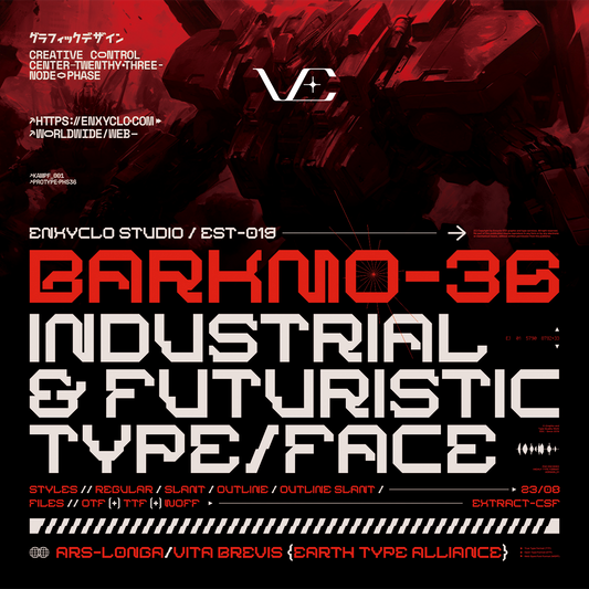 BARKMO36 • Cyberpunk Typeface