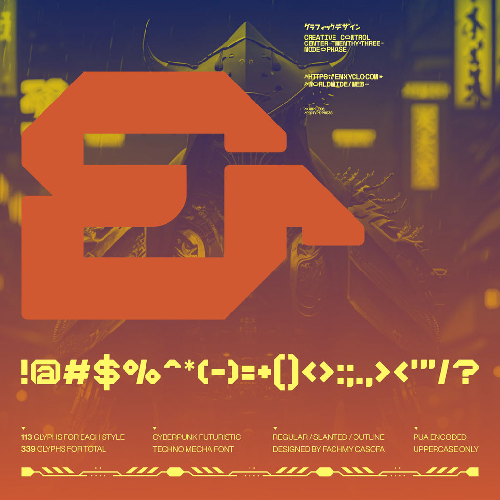 BERGAN • Cyberpunk Typeface