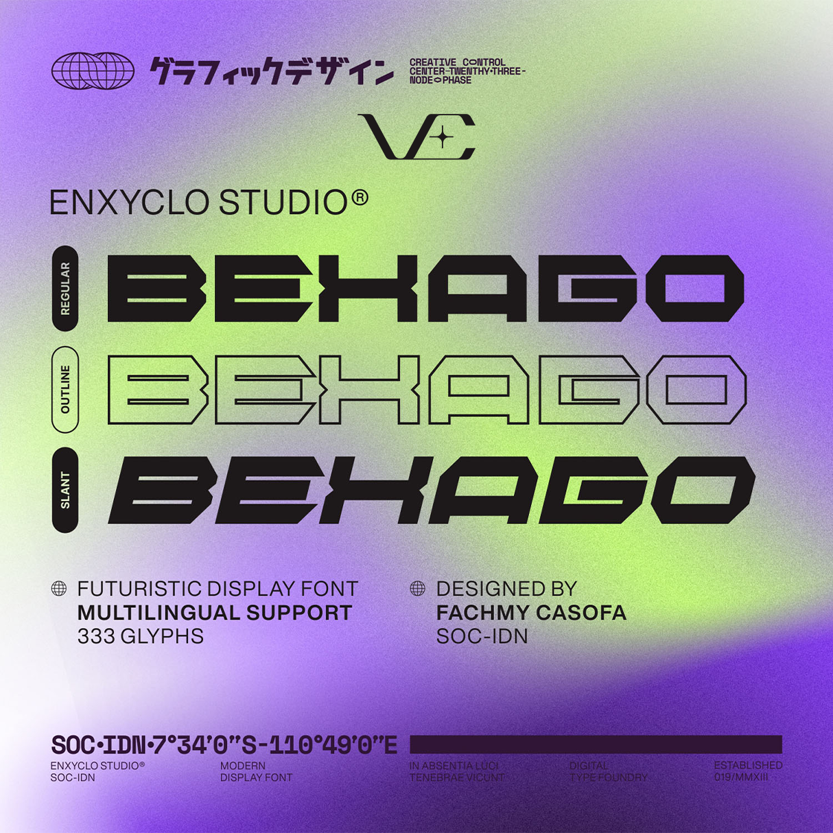 BEXAGO • Cyberpunk Typeface