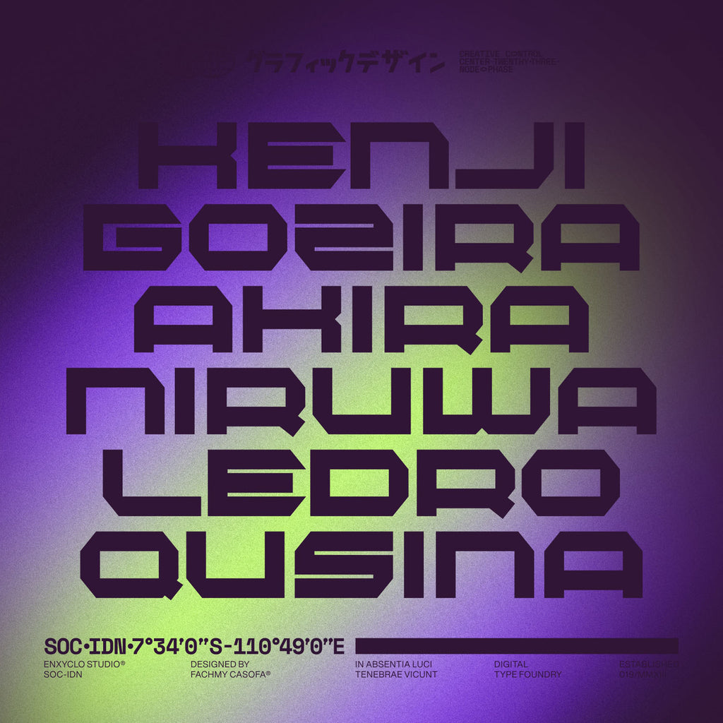 BEXAGO • Cyberpunk Typeface