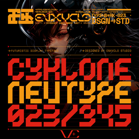 CYKLONE • Cyberpunk Typeface