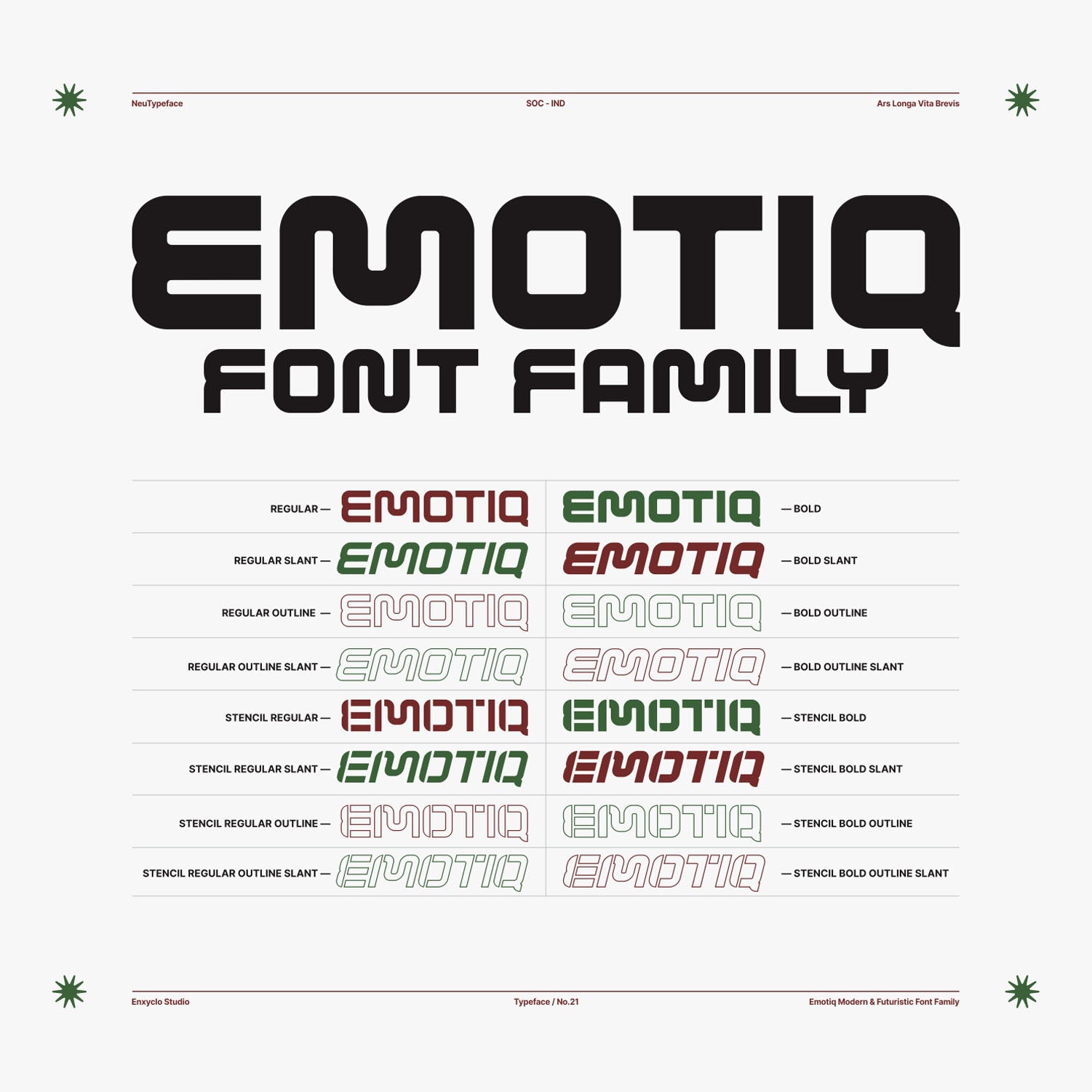 EMOTIQ • Cyberpunk Typeface