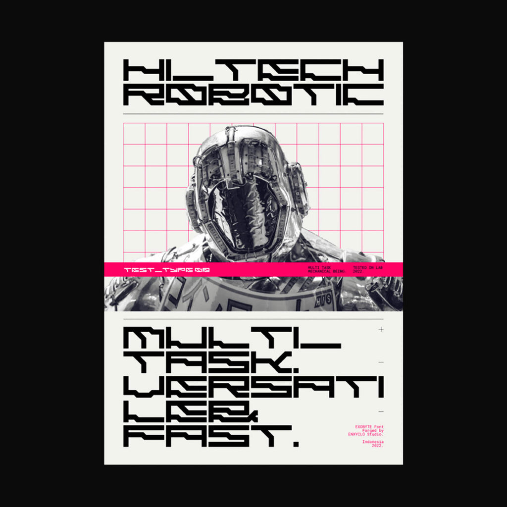 EXOBYTE • Cyberpunk Typeface