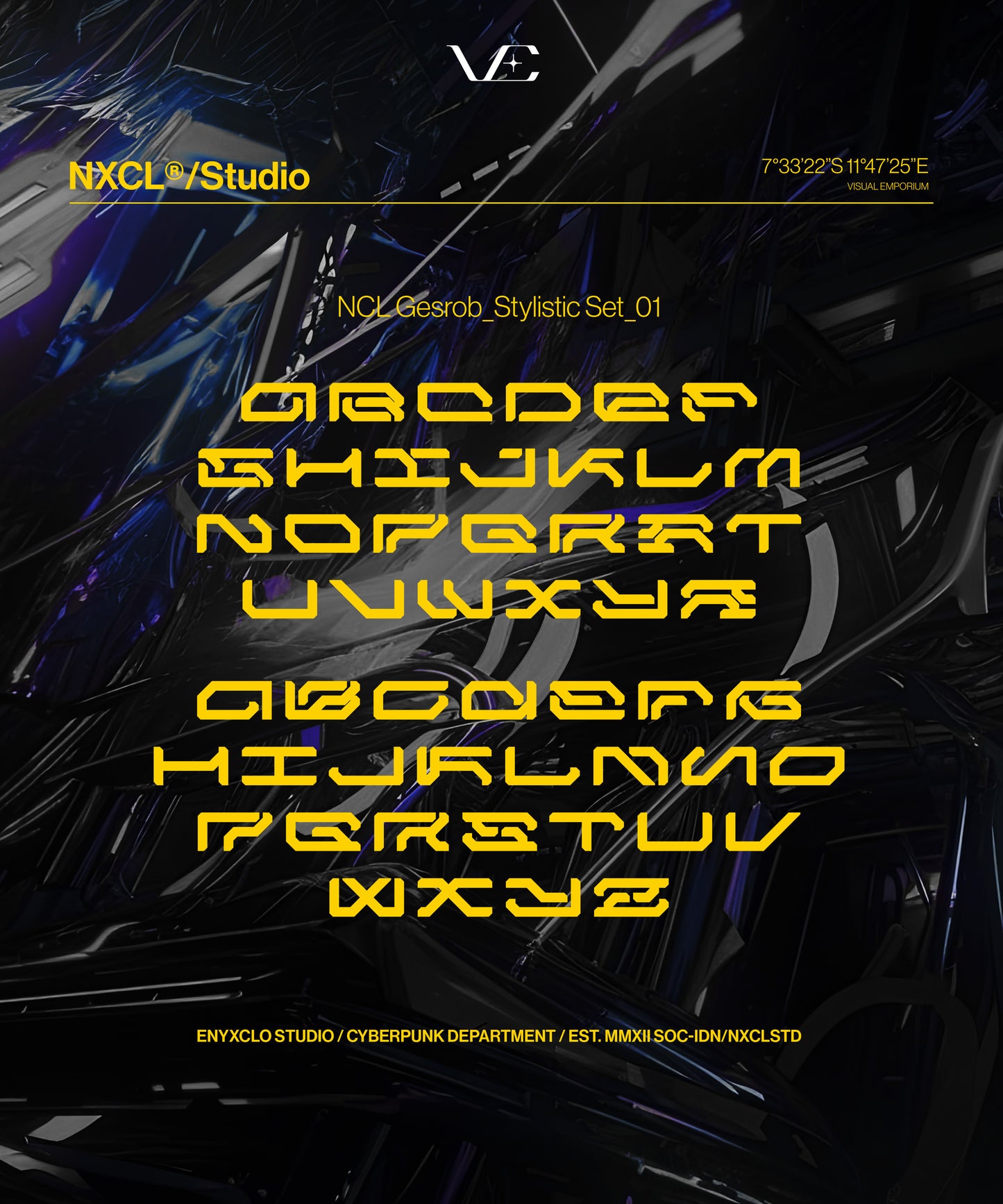 NCL GESROB • Modern Cyberpunk Font