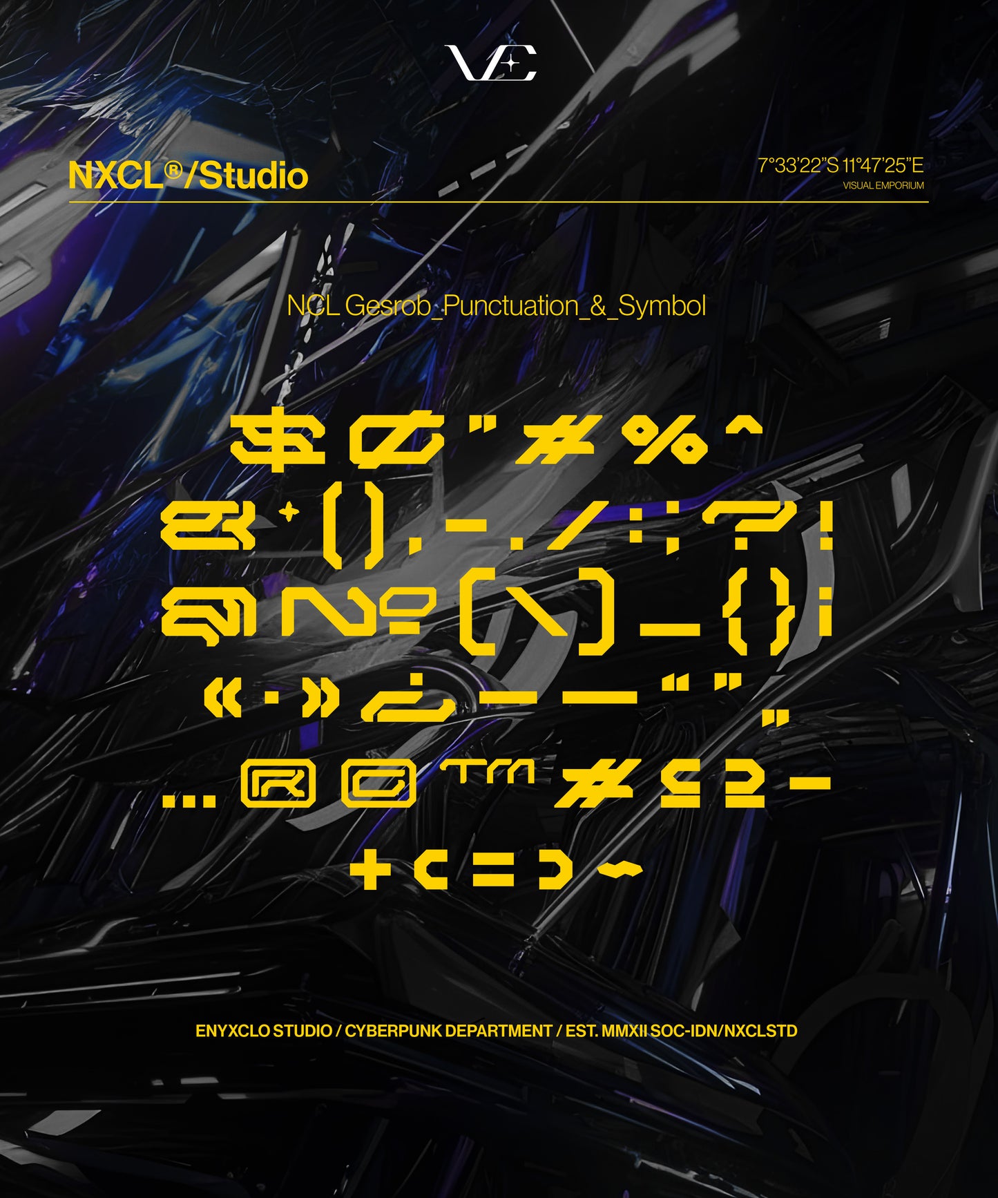 NCL GESROB • Modern Cyberpunk Font