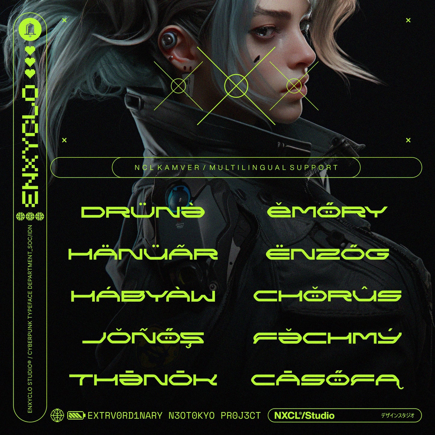 NCL KAMVER • Cyberpunk Typeface