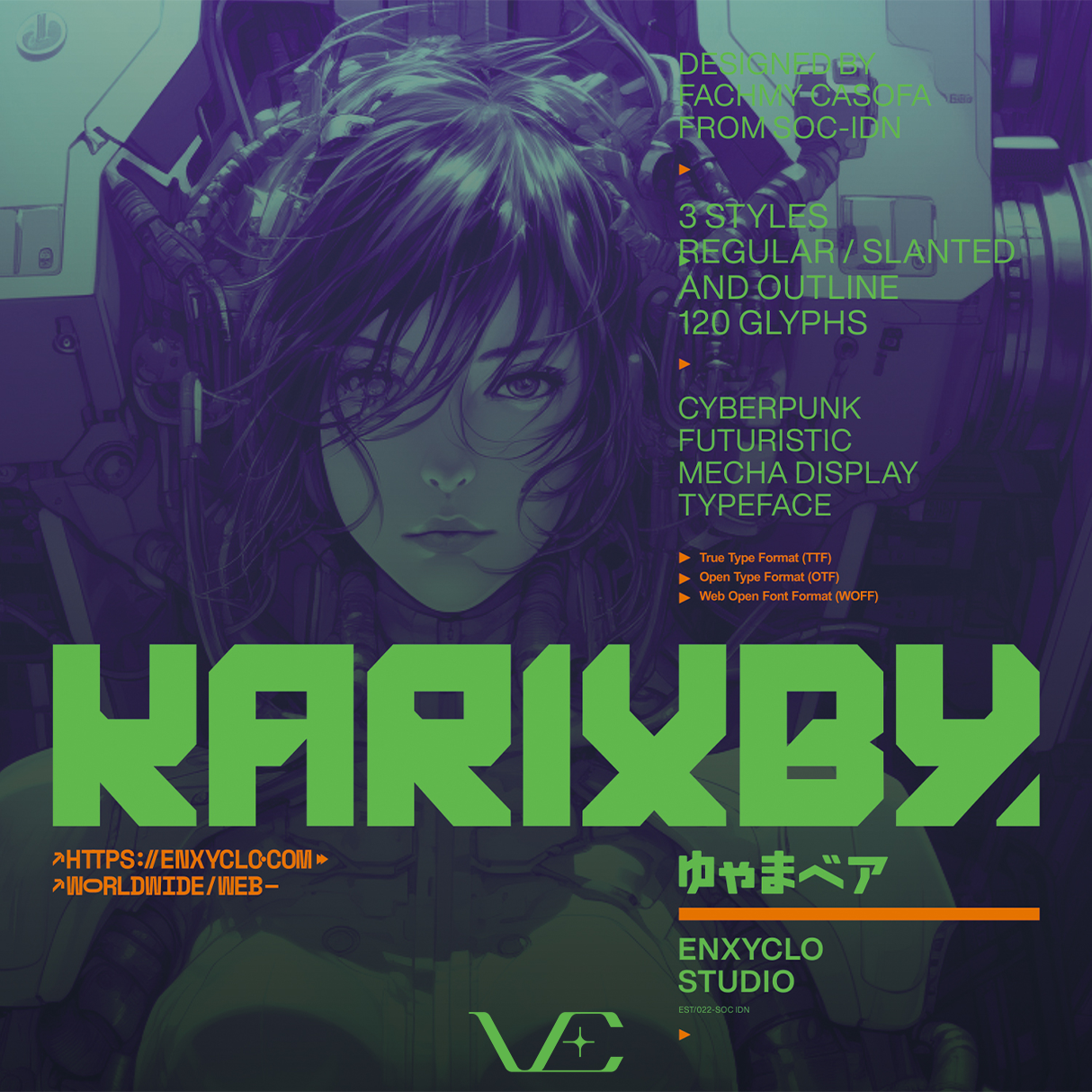 KARIXBY • Cyberpunk Typeface