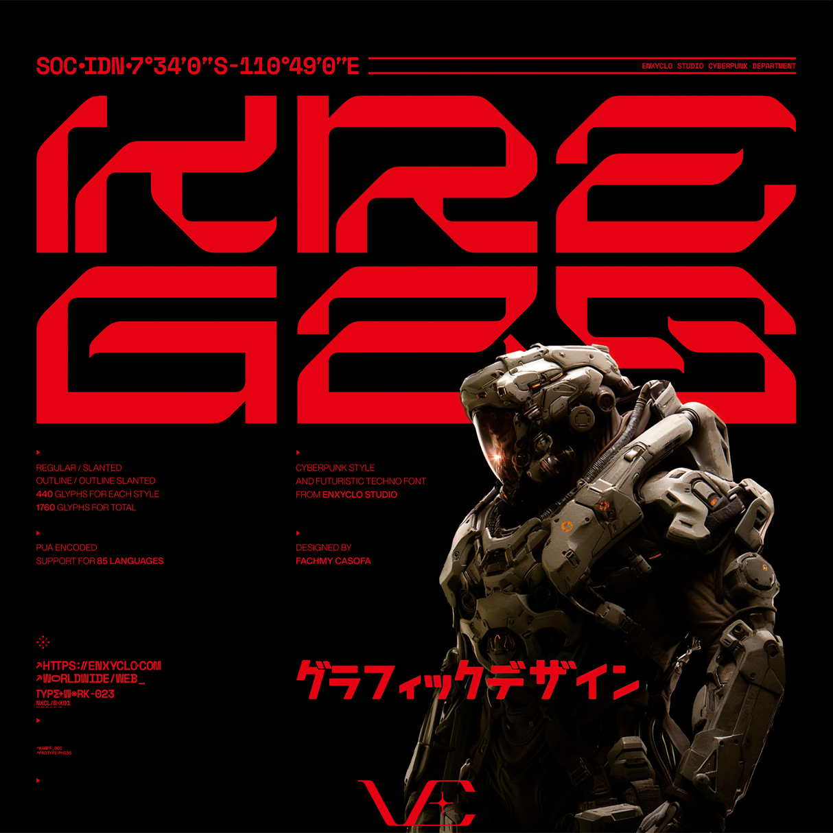 NCL KREGAS • Cyberpunk Typeface