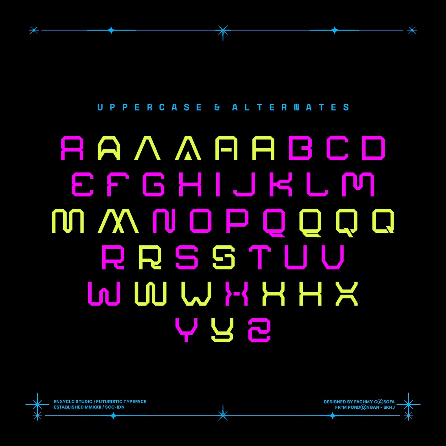 NCL ARSEGZONE • Futuristic Modern Typeface