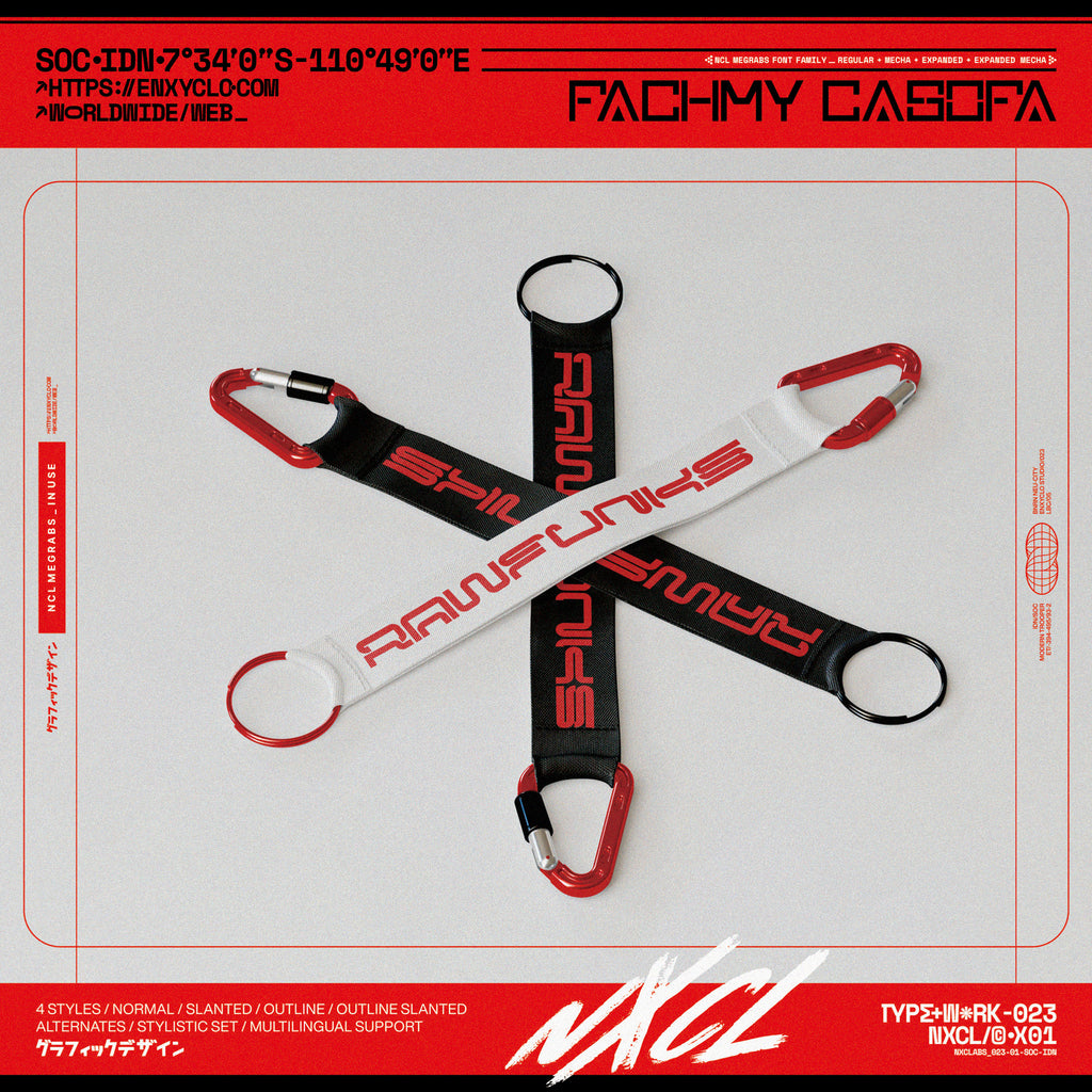 NCL MEGRABS • Industrial Futuristic Typeface