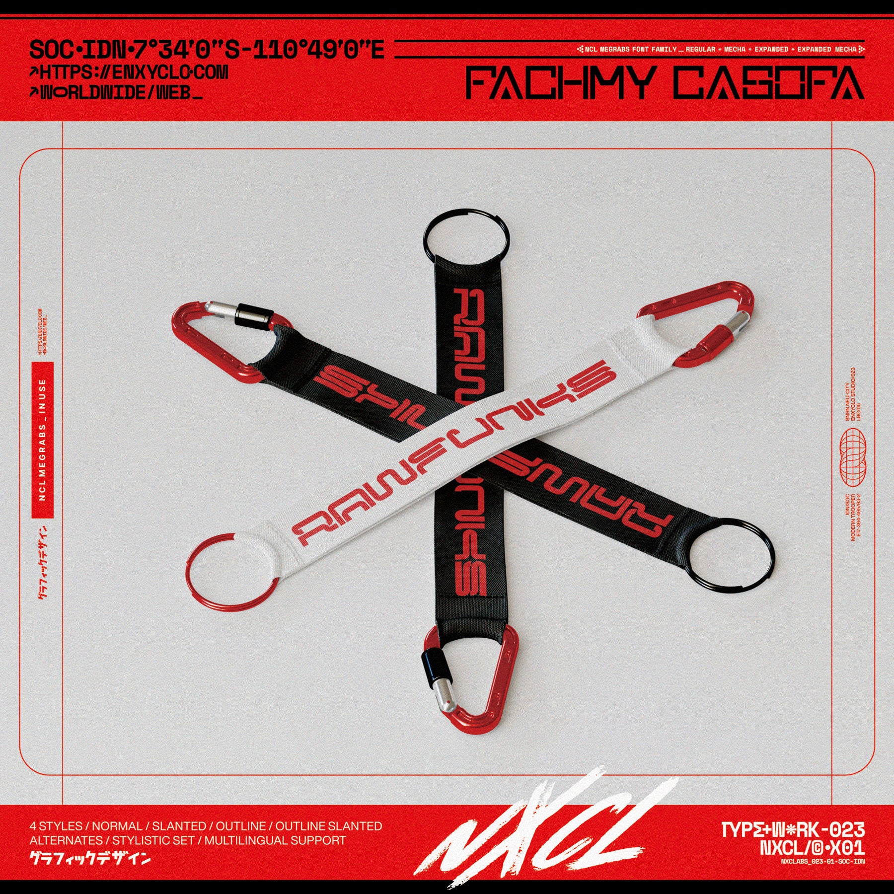 NCL MEGRABS • Industrial Futuristic Typeface