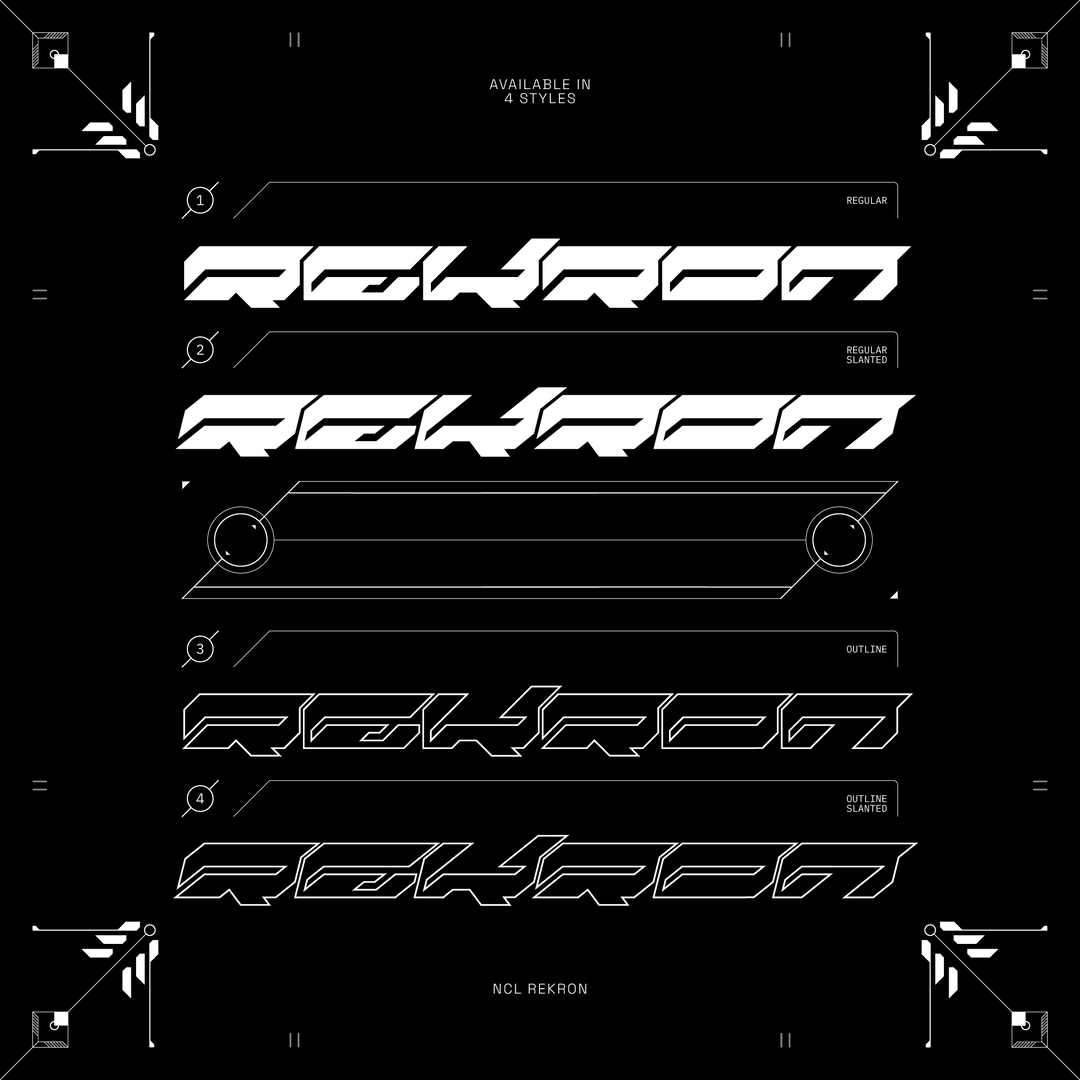 NCL REKRON • Cyberpunk Typeface