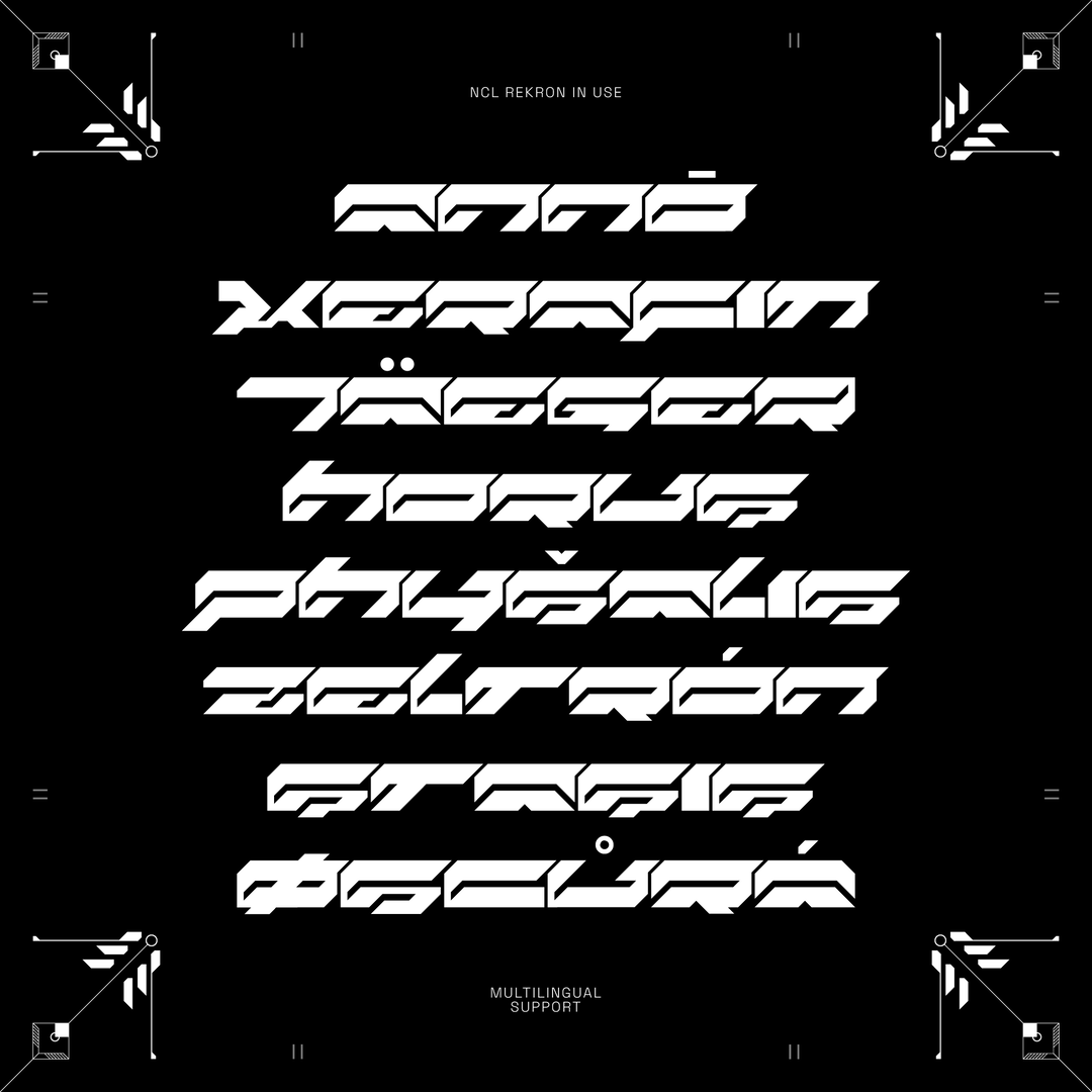 NCL REKRON • Cyberpunk Typeface