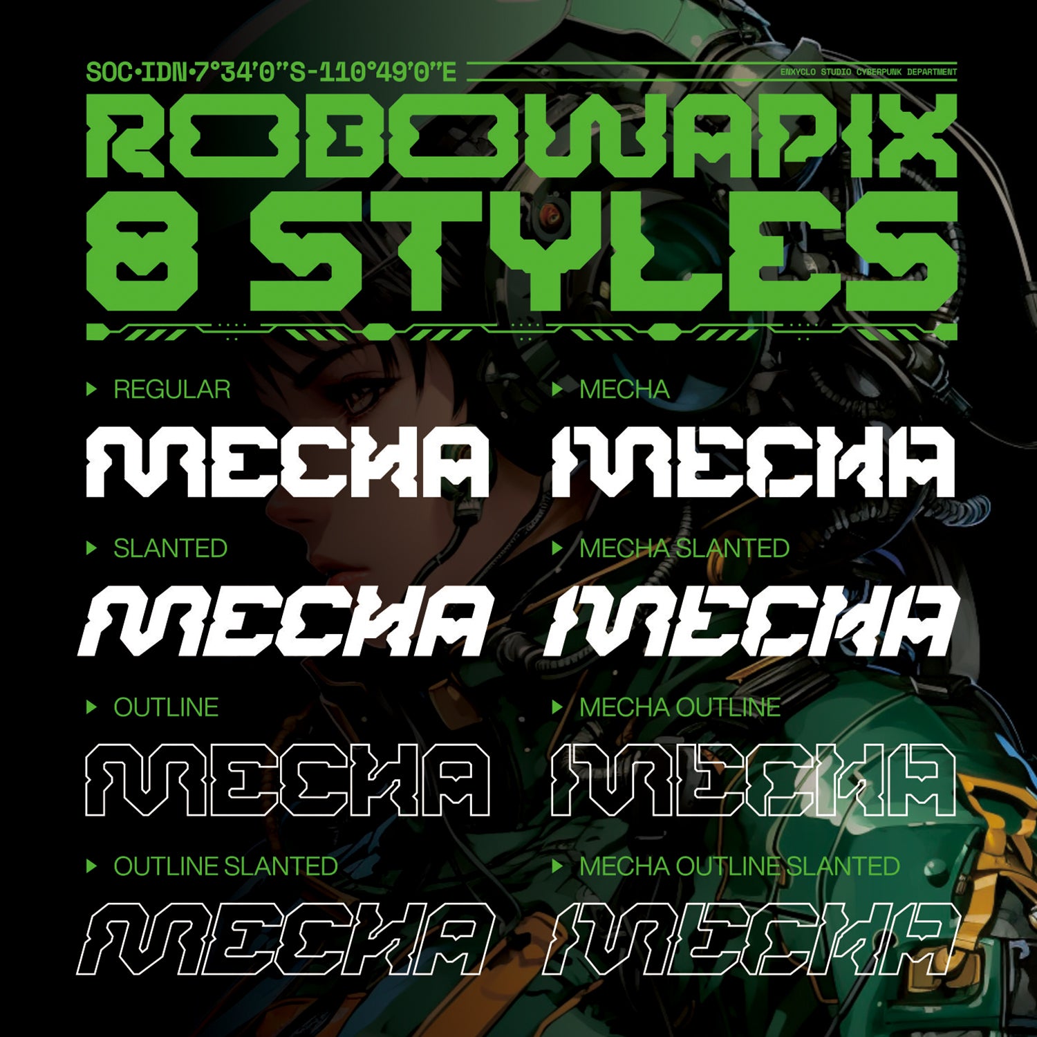 NCL ROBOWAPIX • Cyberpunk Typeface