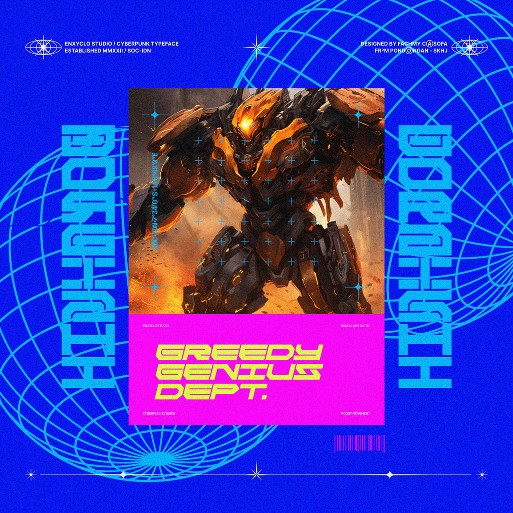 NCL RABEGS • Cyberpunk Typeface