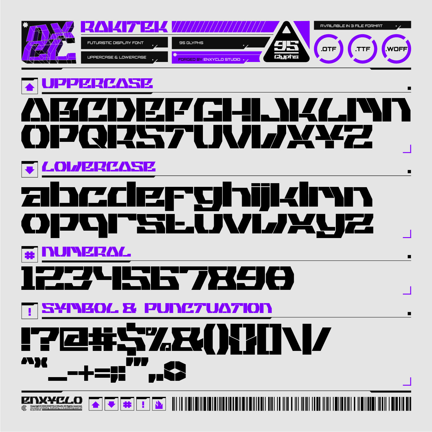 RAKITEK • Cyberpunk Typeface