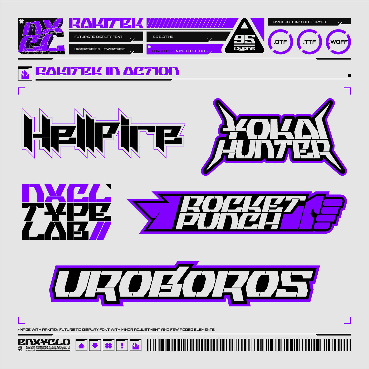 RAKITEK • Cyberpunk Typeface