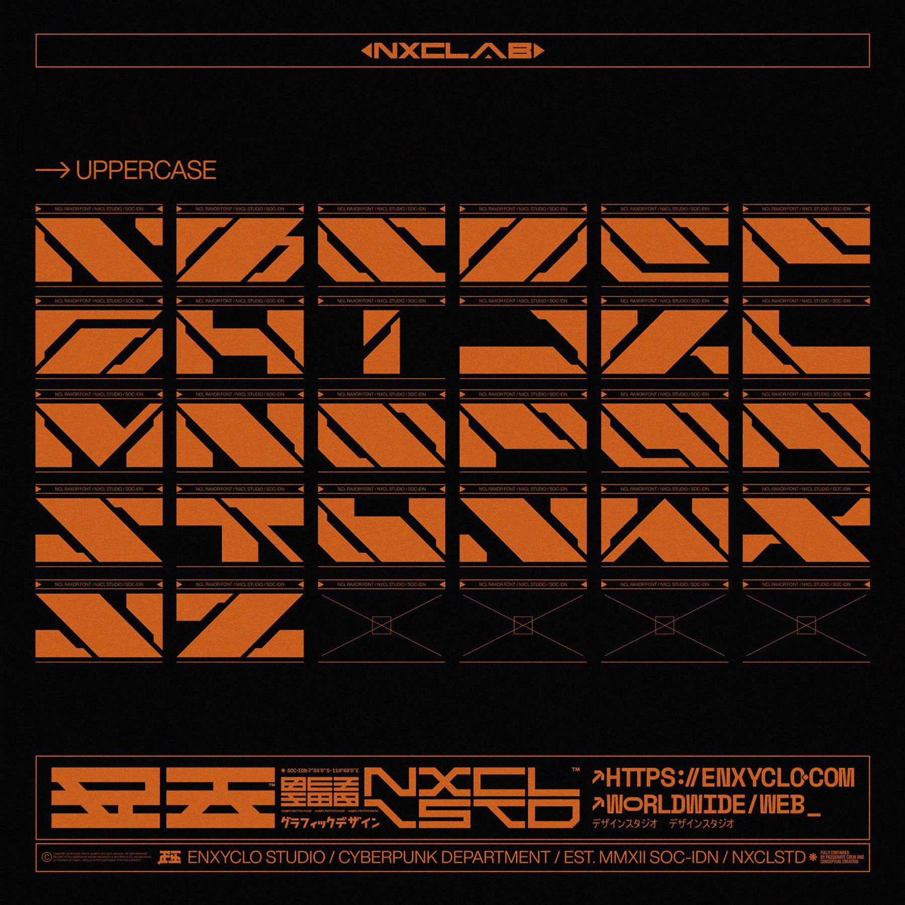 NCL RAXOR • Cyberpunk Typeface