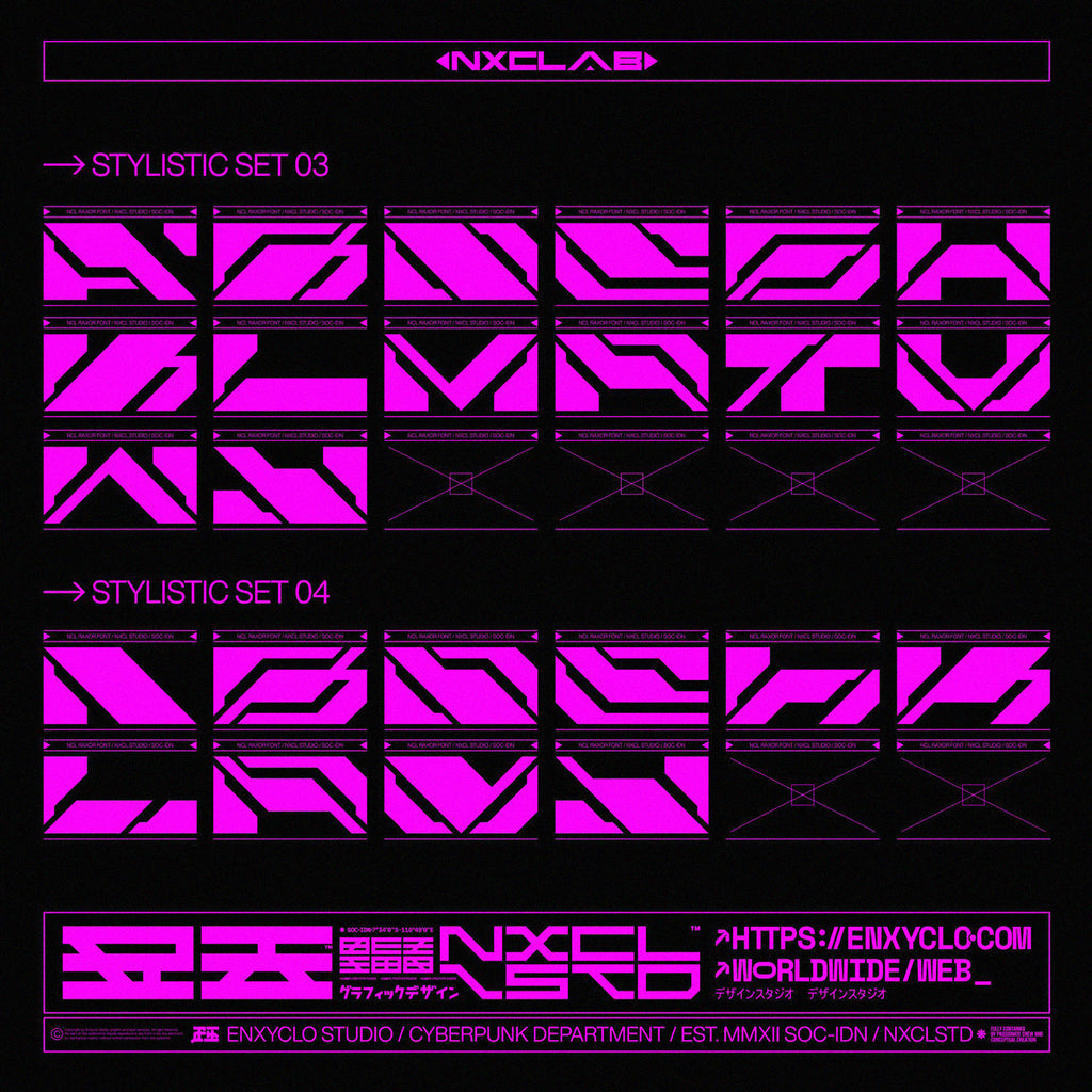 NCL RAXOR • Cyberpunk Typeface