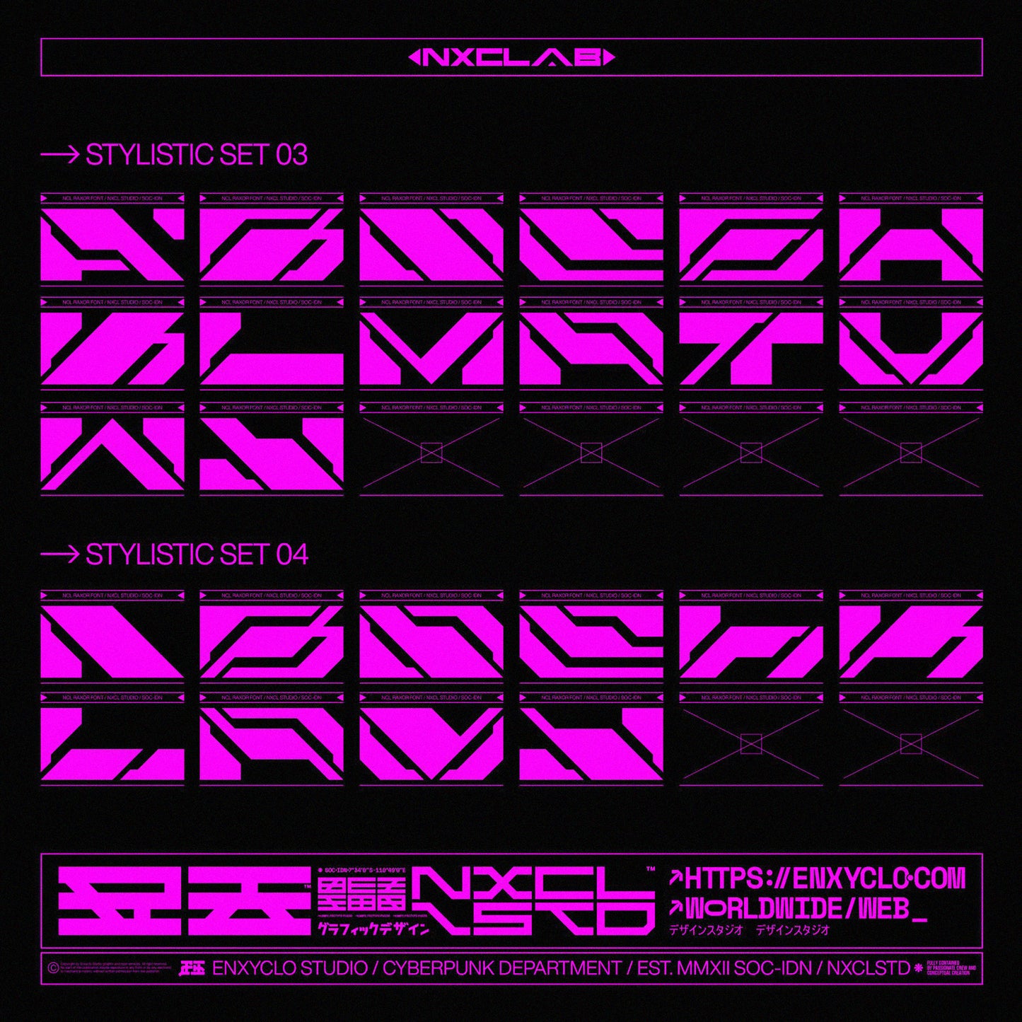 NCL RAXOR • Cyberpunk Typeface