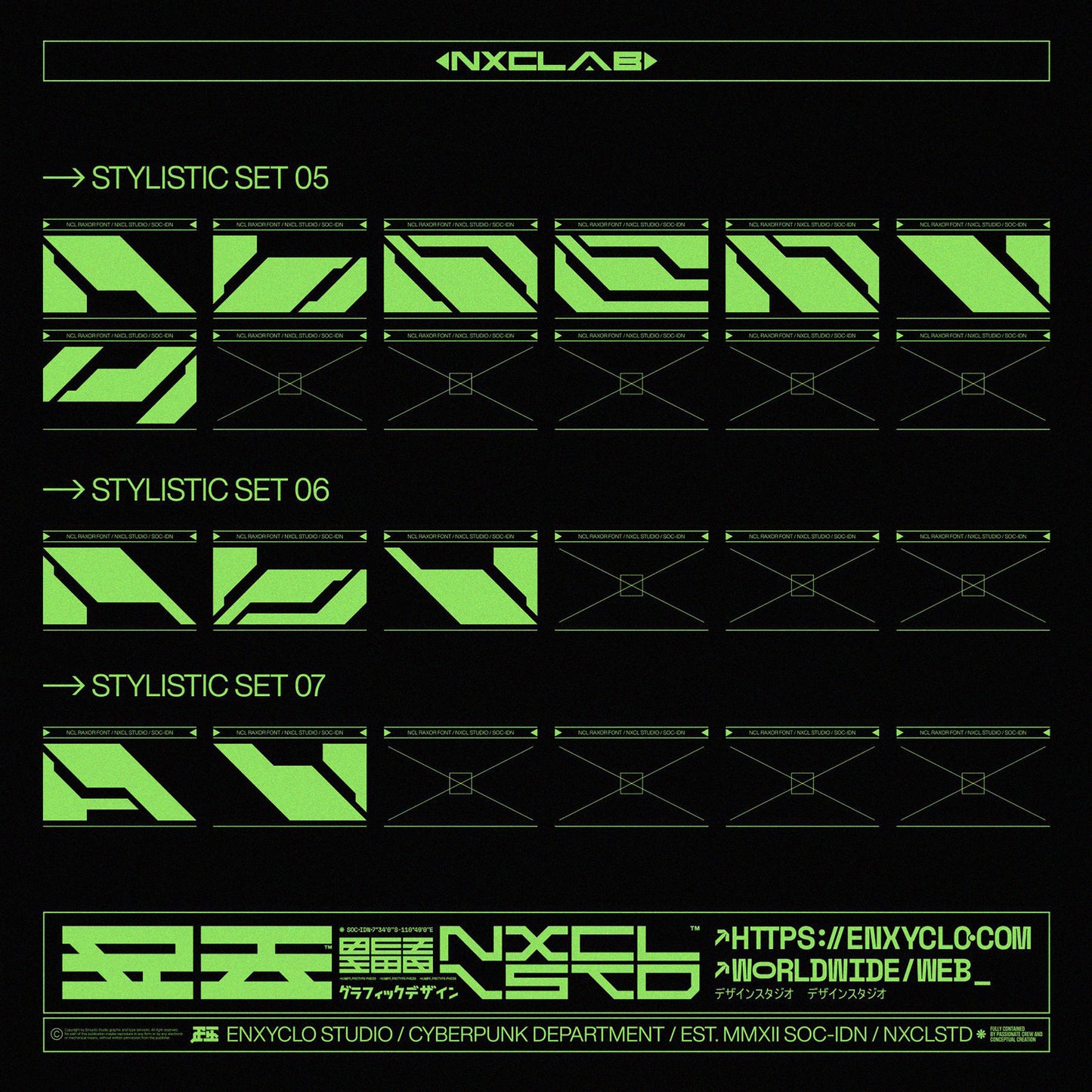 NCL RAXOR • Cyberpunk Typeface