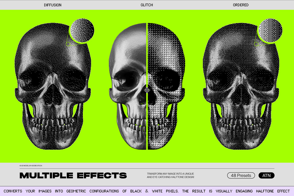Bitmap Lab - One-Click Pixel Halftone Action - by Samolevsky