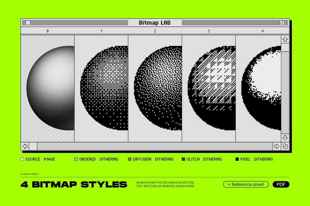 Bitmap Lab - One-Click Pixel Halftone Action - by Samolevsky