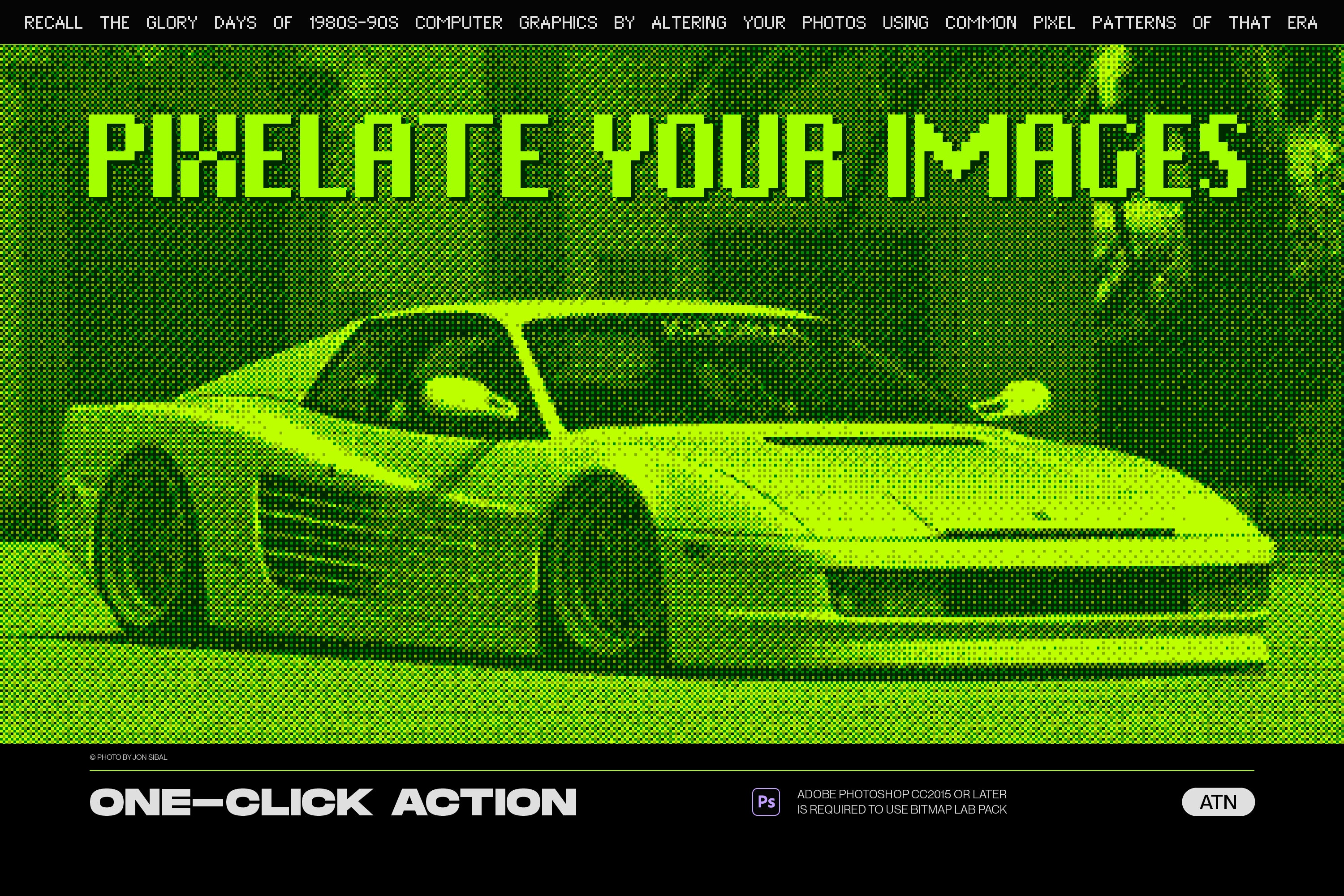 Bitmap Lab - One-Click Pixel Halftone Action - by Samolevsky