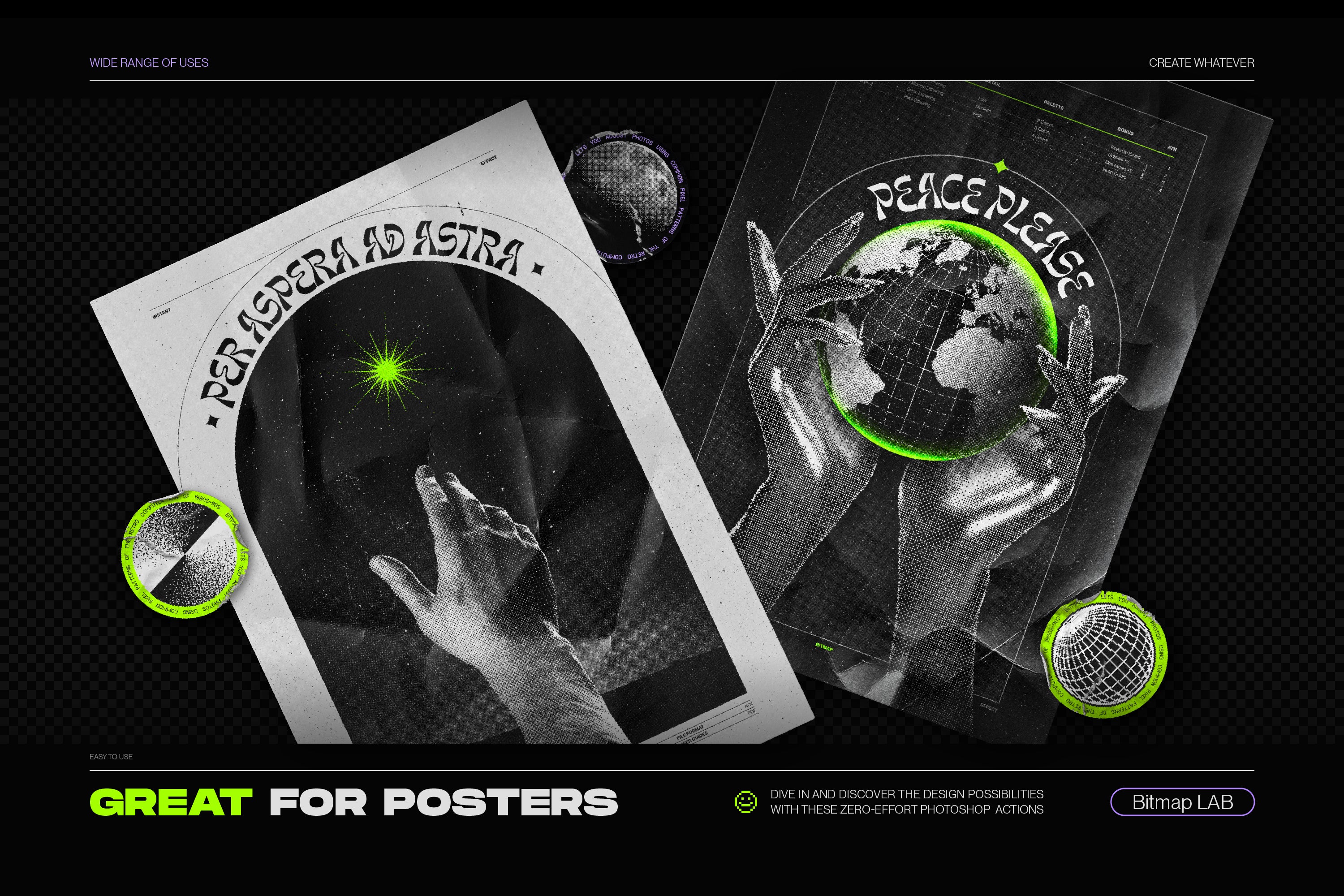 Bitmap Lab - One-Click Pixel Halftone Action - by Samolevsky