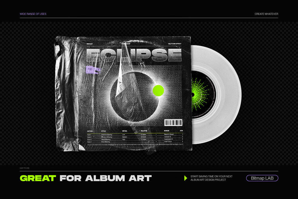 Bitmap Lab - One-Click Pixel Halftone Action - by Samolevsky