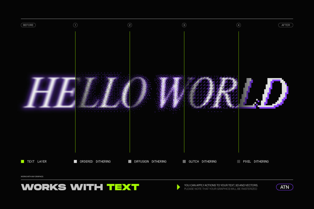 Bitmap Lab - One-Click Pixel Halftone Action - by Samolevsky