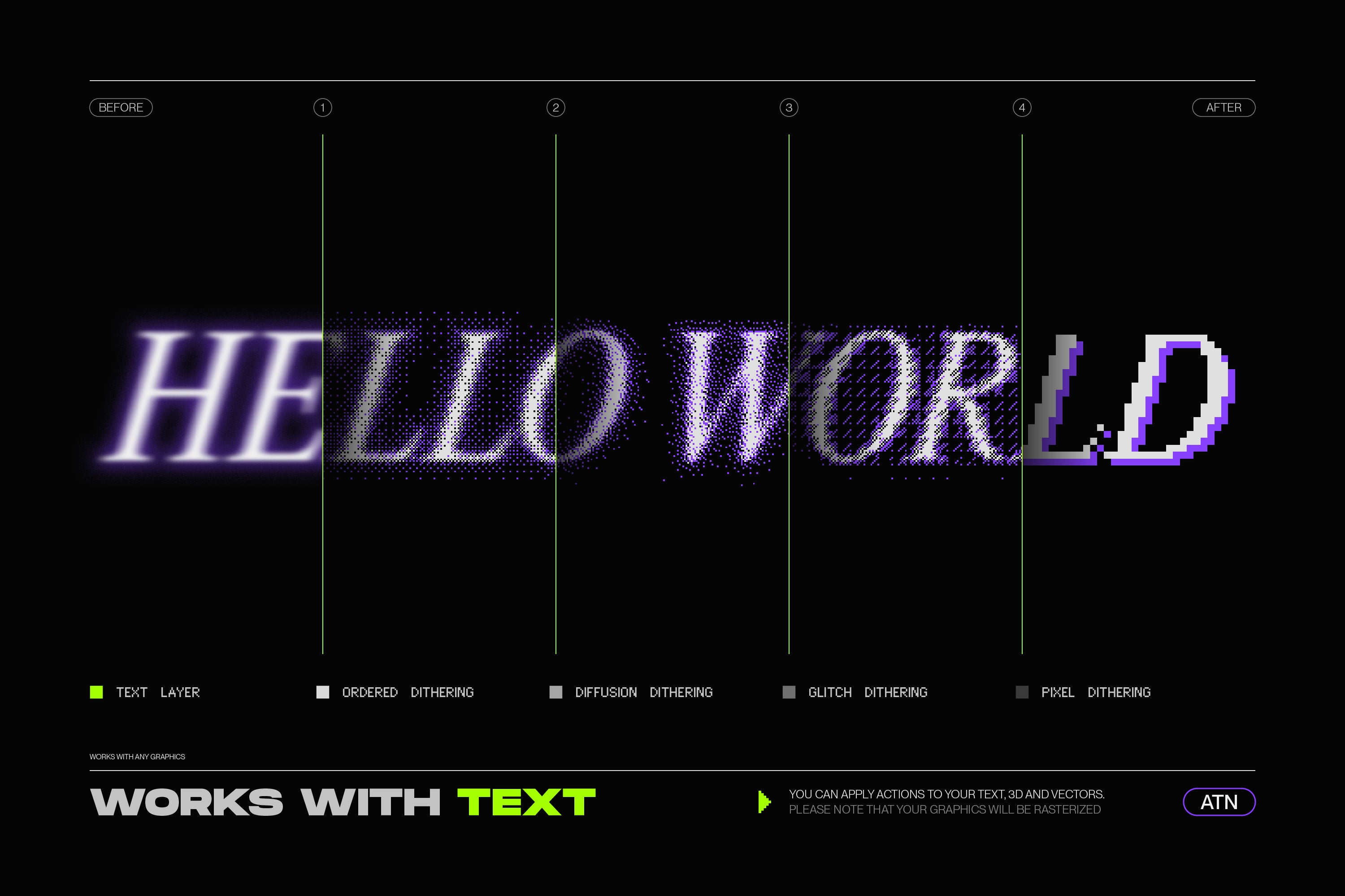 Bitmap Lab - One-Click Pixel Halftone Action - by Samolevsky