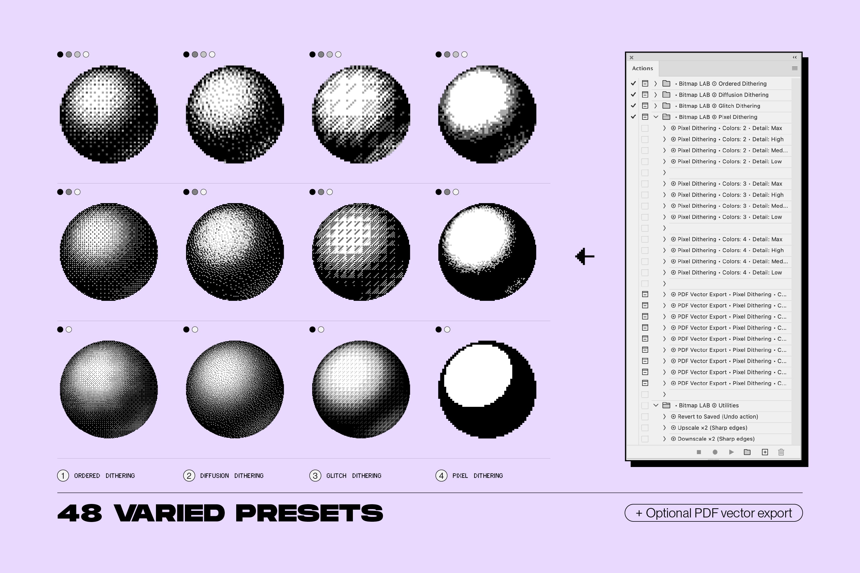 Bitmap Lab - One-Click Pixel Halftone Action - by Samolevsky