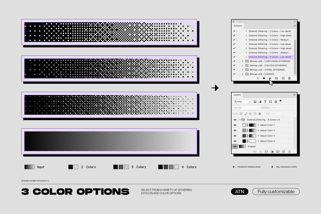 Bitmap Lab - One-Click Pixel Halftone Action - by Samolevsky