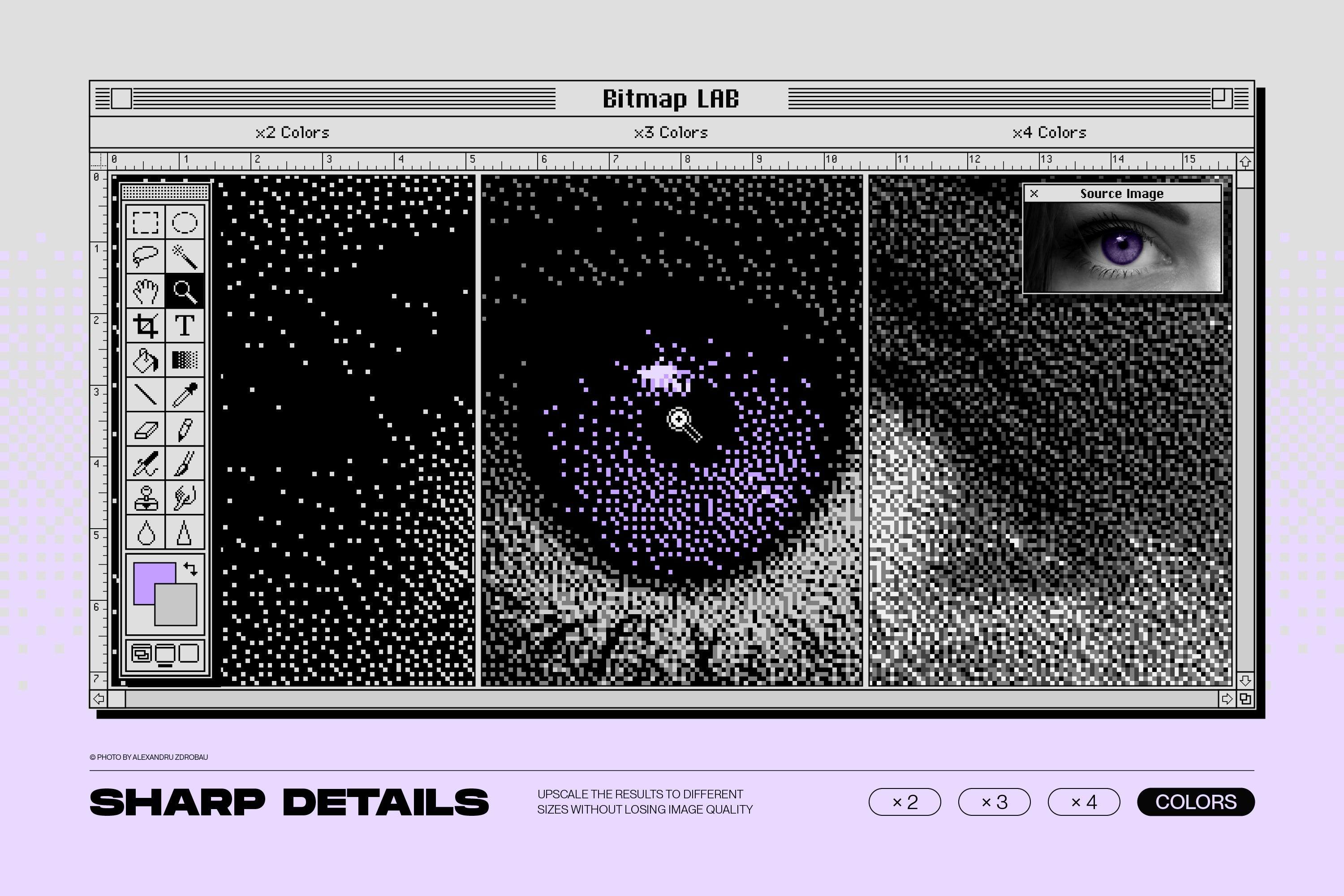 Bitmap Lab - One-Click Pixel Halftone Action - by Samolevsky