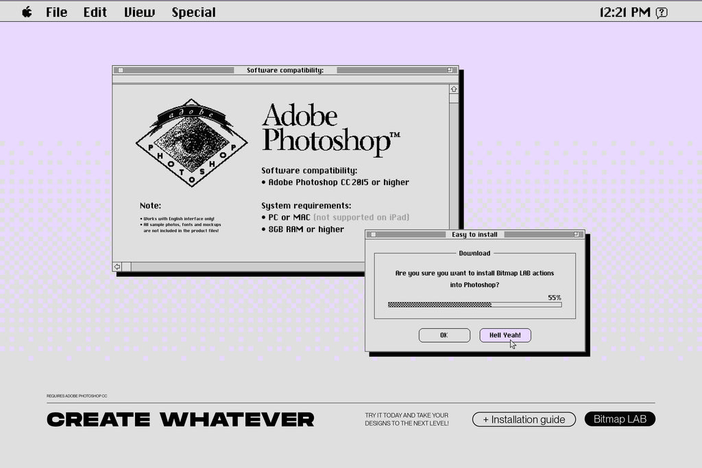 Bitmap Lab - One-Click Pixel Halftone Action - by Samolevsky