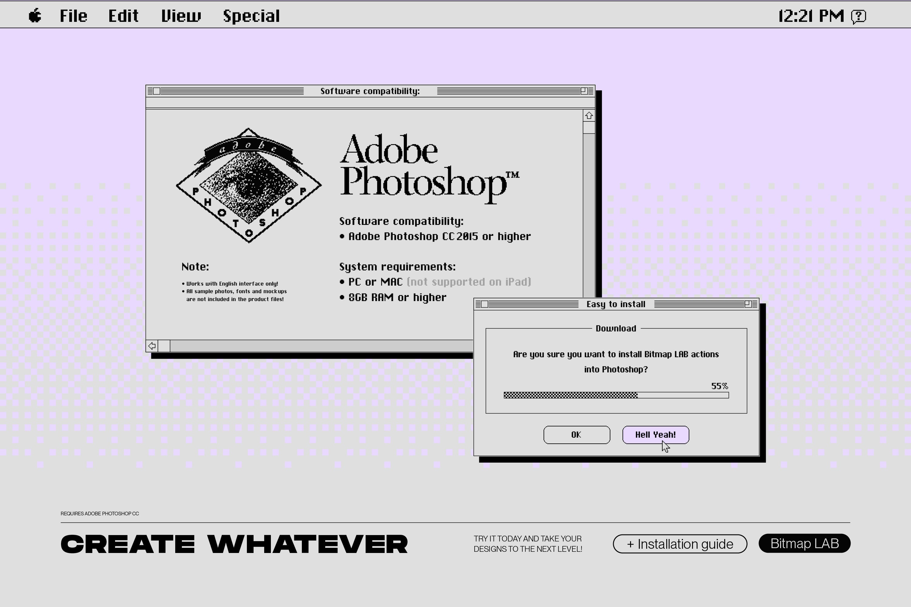Bitmap Lab - One-Click Pixel Halftone Action - by Samolevsky
