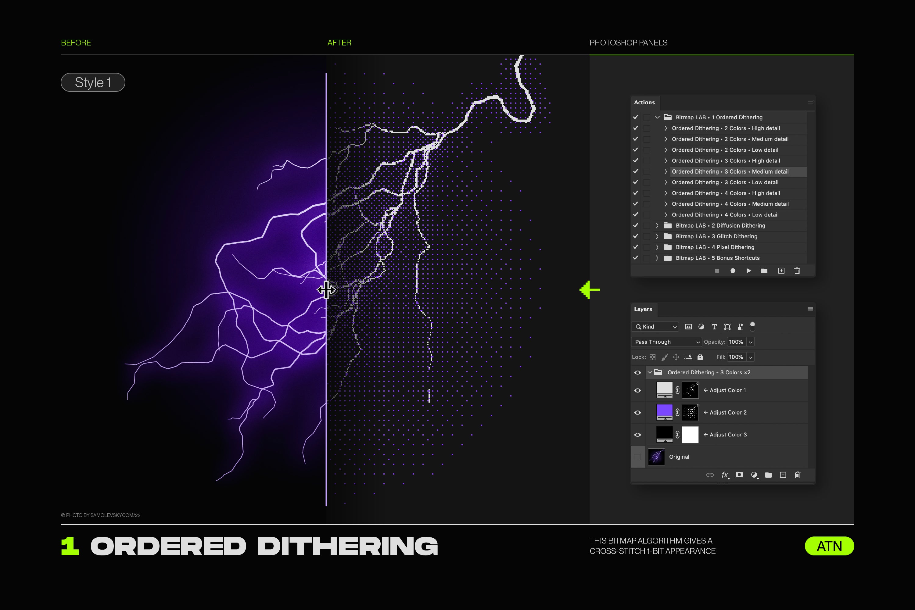 Bitmap Lab - One-Click Pixel Halftone Action - by Samolevsky