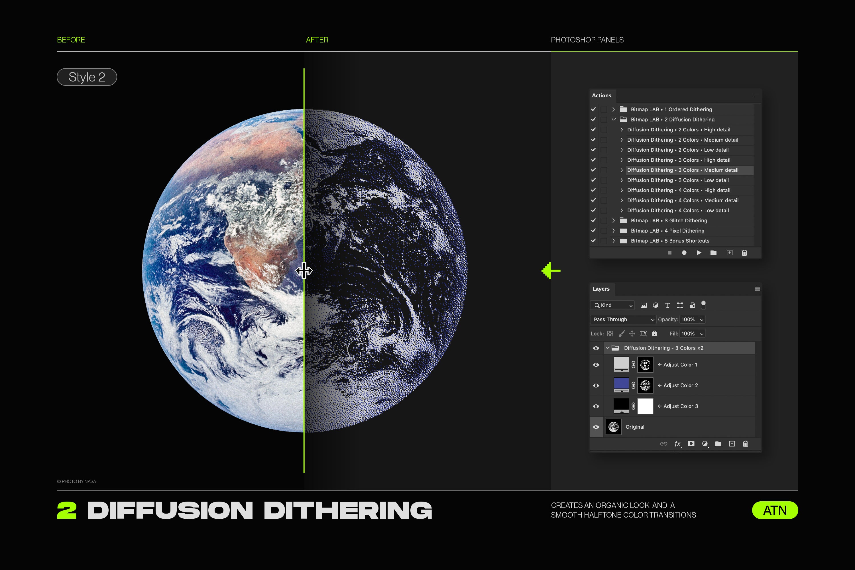 Bitmap Lab - One-Click Pixel Halftone Action - by Samolevsky