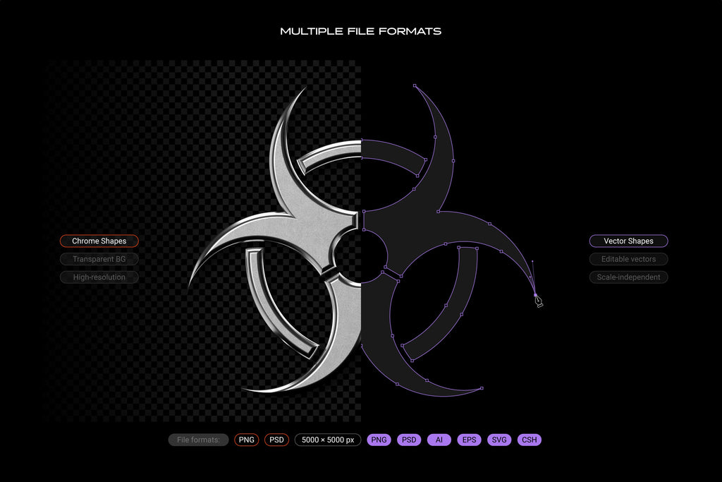 Chrome and Vector - Abstract Shapes Bundle - By Samolevsky