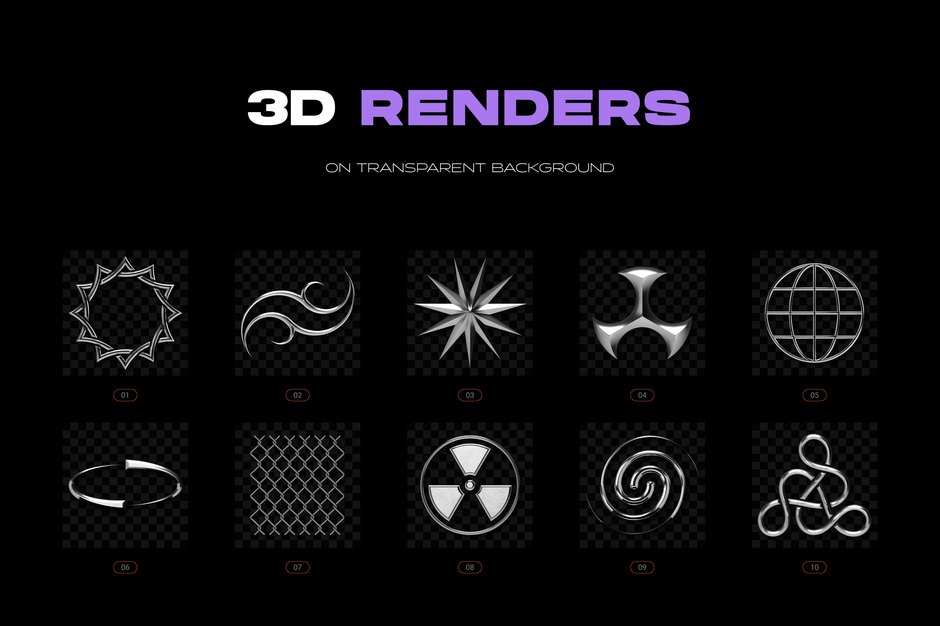 Chrome and Vector - Abstract Shapes Bundle - By Samolevsky