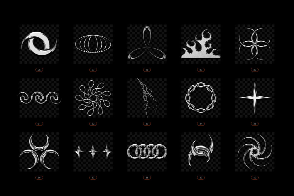 Chrome and Vector - Abstract Shapes Bundle - By Samolevsky