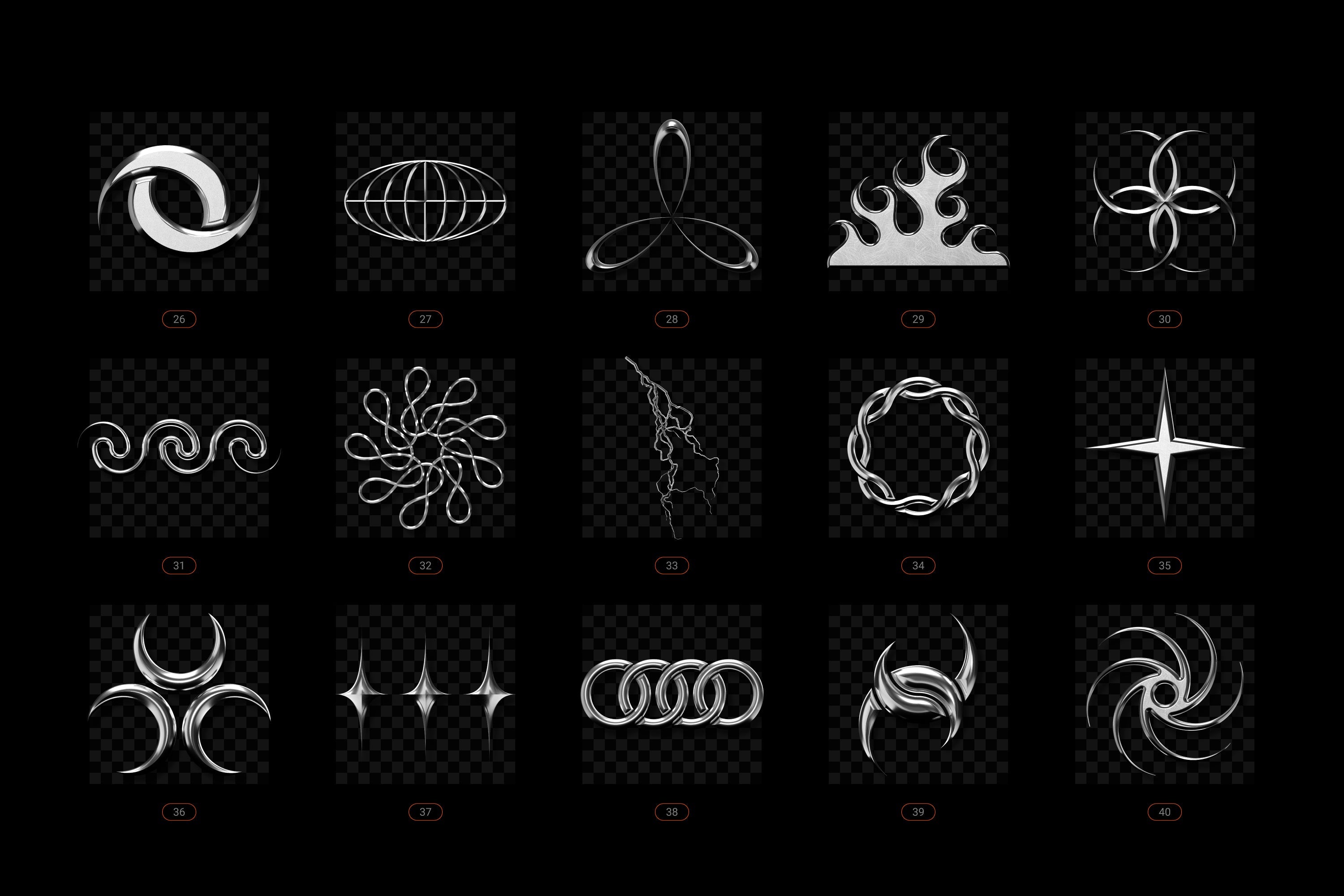 Chrome and Vector - Abstract Shapes Bundle - By Samolevsky