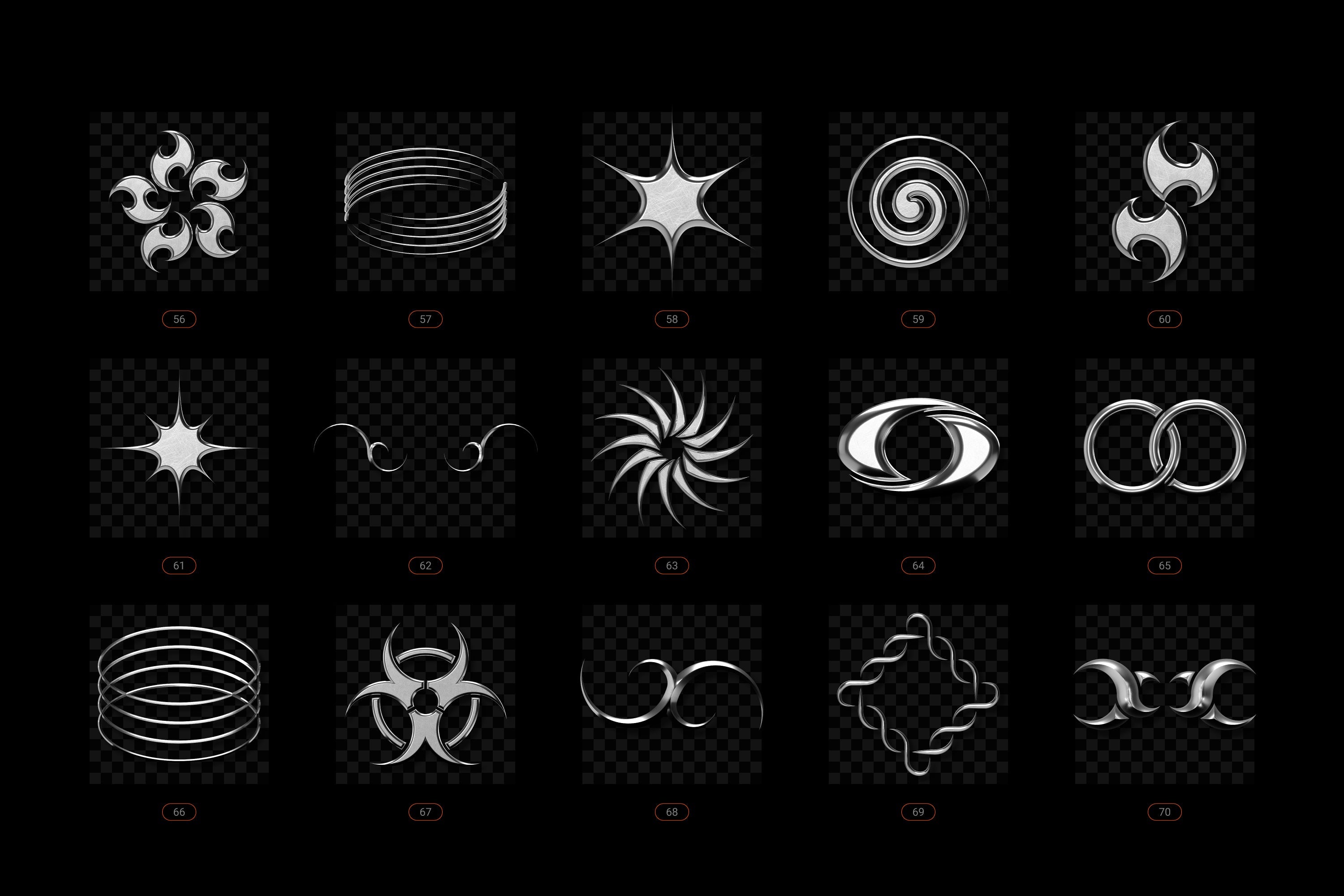 Chrome and Vector - Abstract Shapes Bundle - By Samolevsky